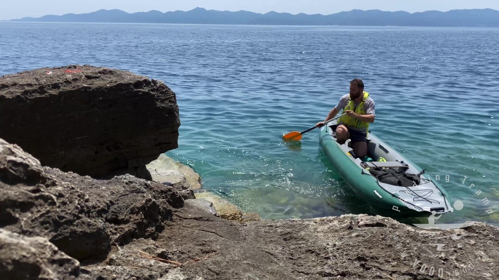 Pádlování na moři s kánoe Gumotex Pálava a potápění v Chorvatsku